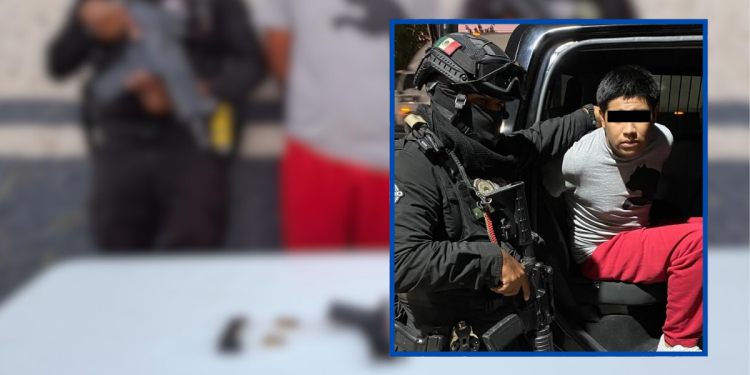 detenido con arma, Policía de Monterrey, colonia Argentina, estrategia Escudo, arma de fuego