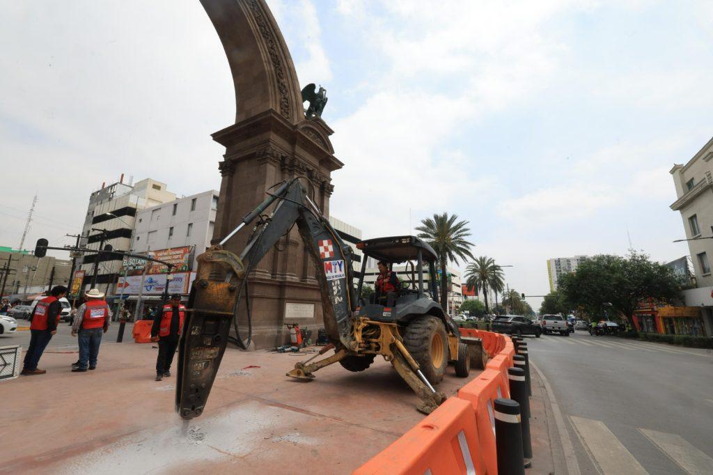 adecuación vial en pino suárez y madero para reducir el tráfico en monterrey
