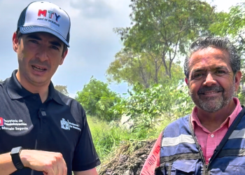 brigadas de limpieza al norte de Monterrey encabezadas por Marcelo Segovia