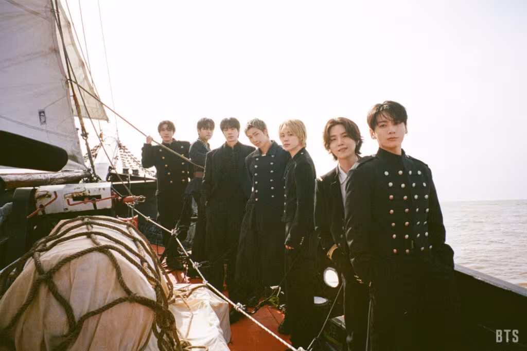 BTS en el mv de su single swim que no participara para el grammy 2027